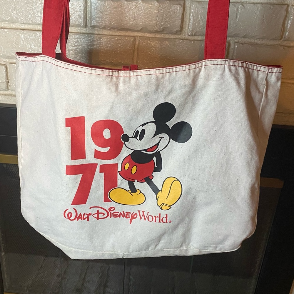 Disney World 1971 Reversible Canvas Tote Bag